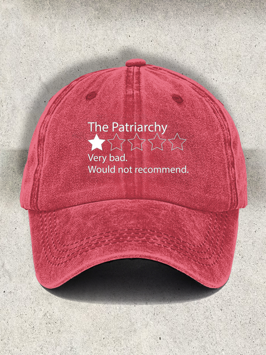 The Patriarchy Bad Review Printed Baseball Cap